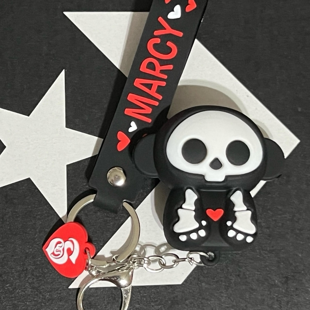 Marcy The Monkey Skeleanimals Keychain With Wristlet Stocking Stuffer